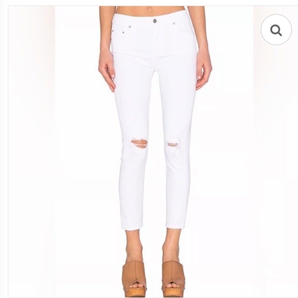 Citizens of Humanity Rocket High Rise Crop Skinny White